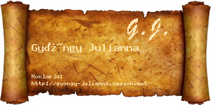 Gyöngy Julianna névjegykártya